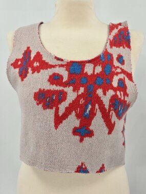 Baja East 100% Cashmere Sweater Vest Ikat Southwest Western